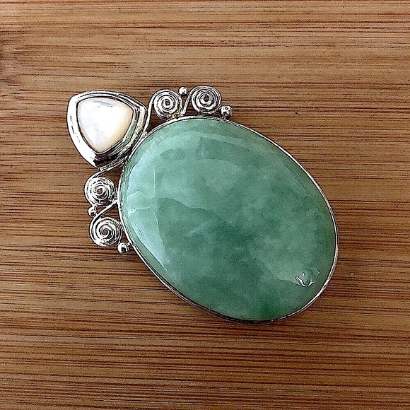 $82  Designer Estate Pendant Sterling Silver   Marked GSJ 925 China - Picture 2 of 7